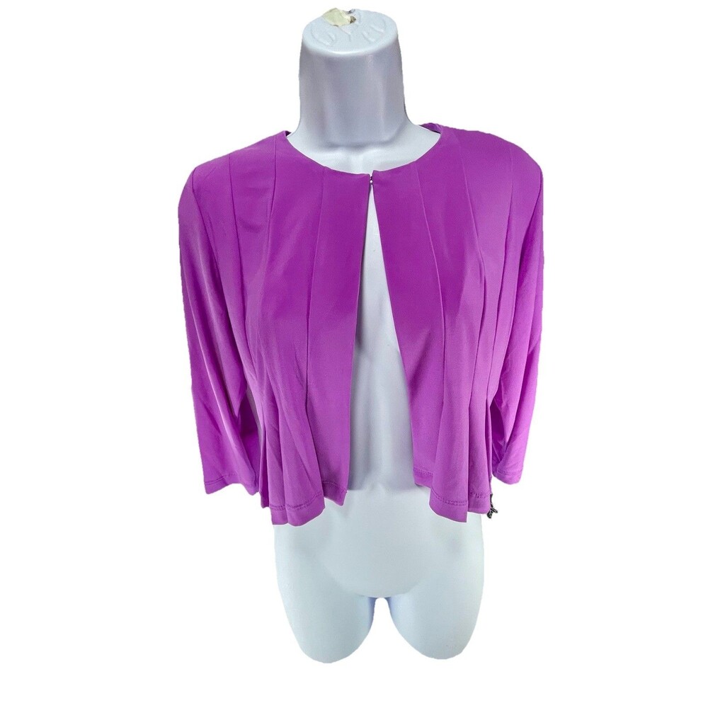 NWT Julian Taylor New York Pleated Bolero Jacket – Purple, Size 6